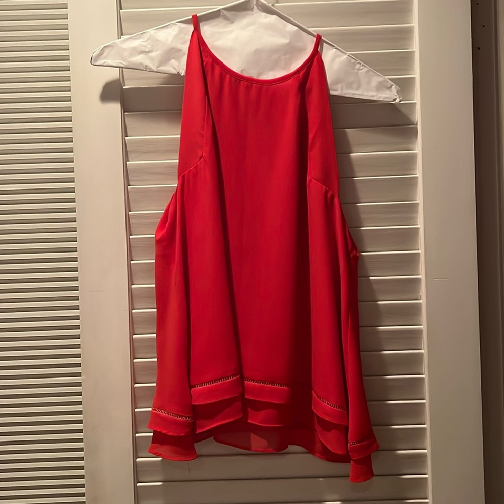 High neck flowy top